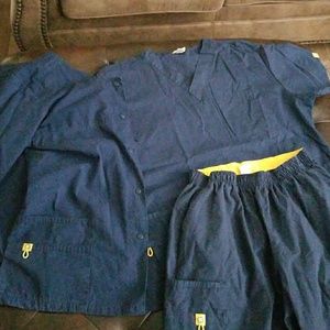 Wink brand used dark blue scrub outfit